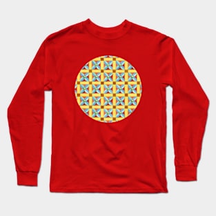 Heraldic Quartrefoil Chequers Long Sleeve T-Shirt